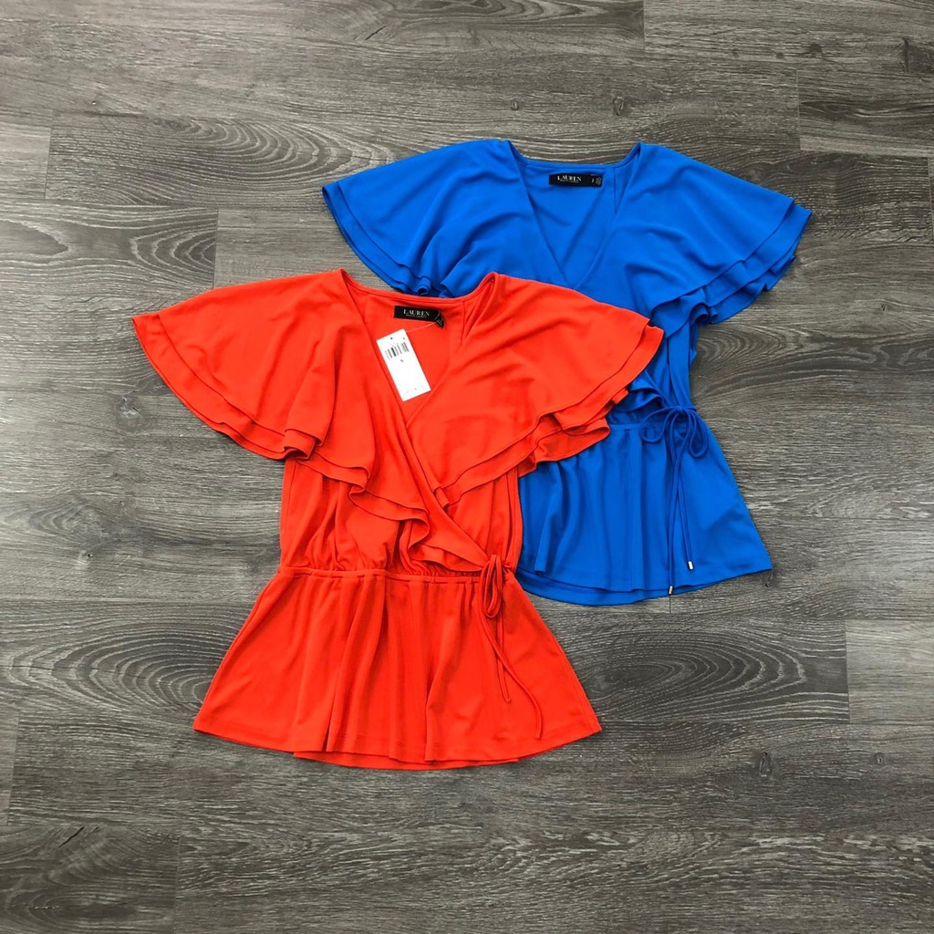 Áo Lauren cổ wrap bèo KAMI