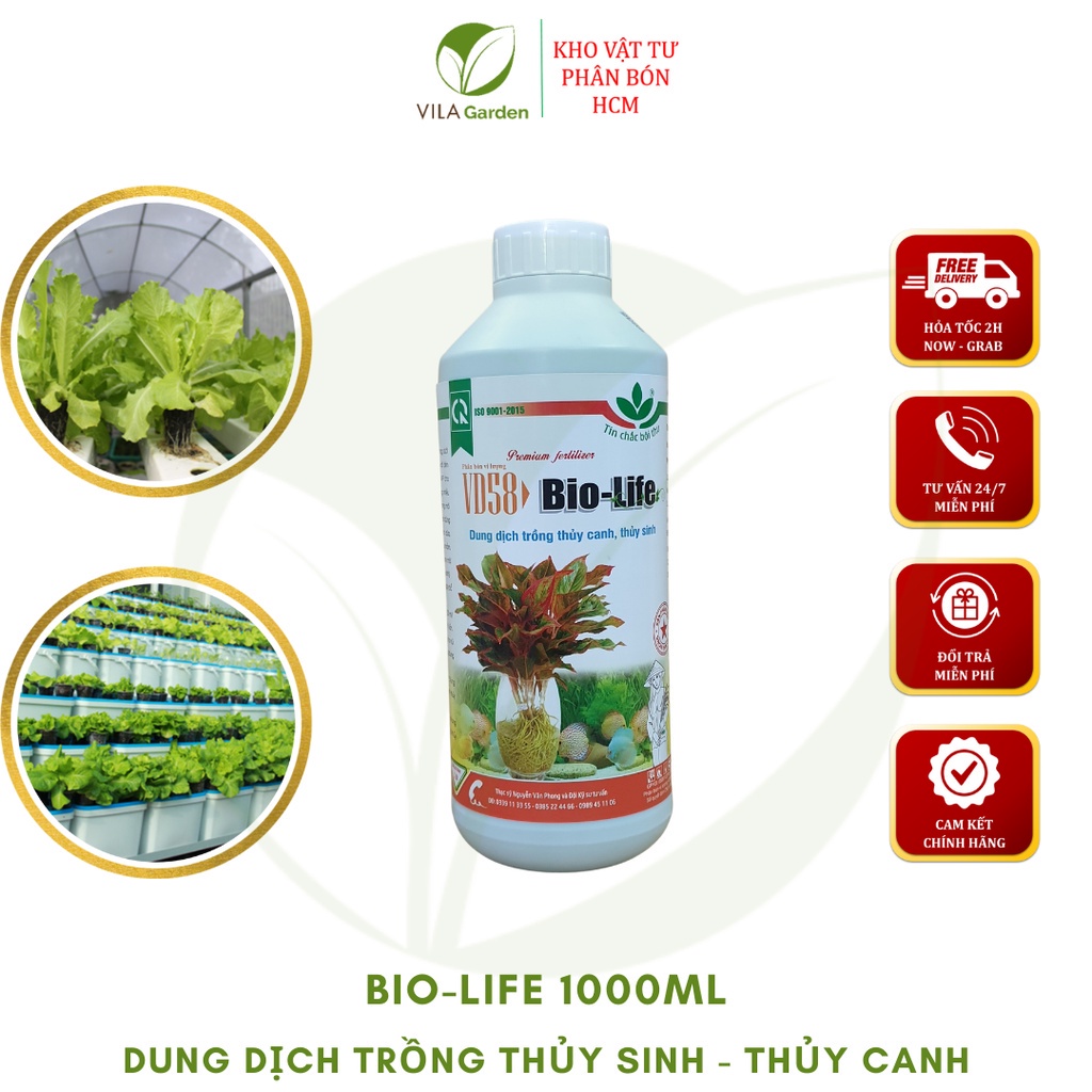 Dung Dịch Thủy Canh Bio Life 1 Lít, phân thủy canh BioLife