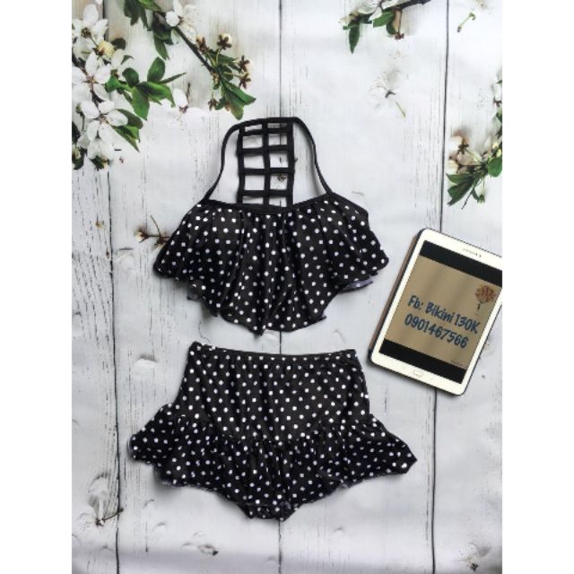 bikini nấc thang chấm bi