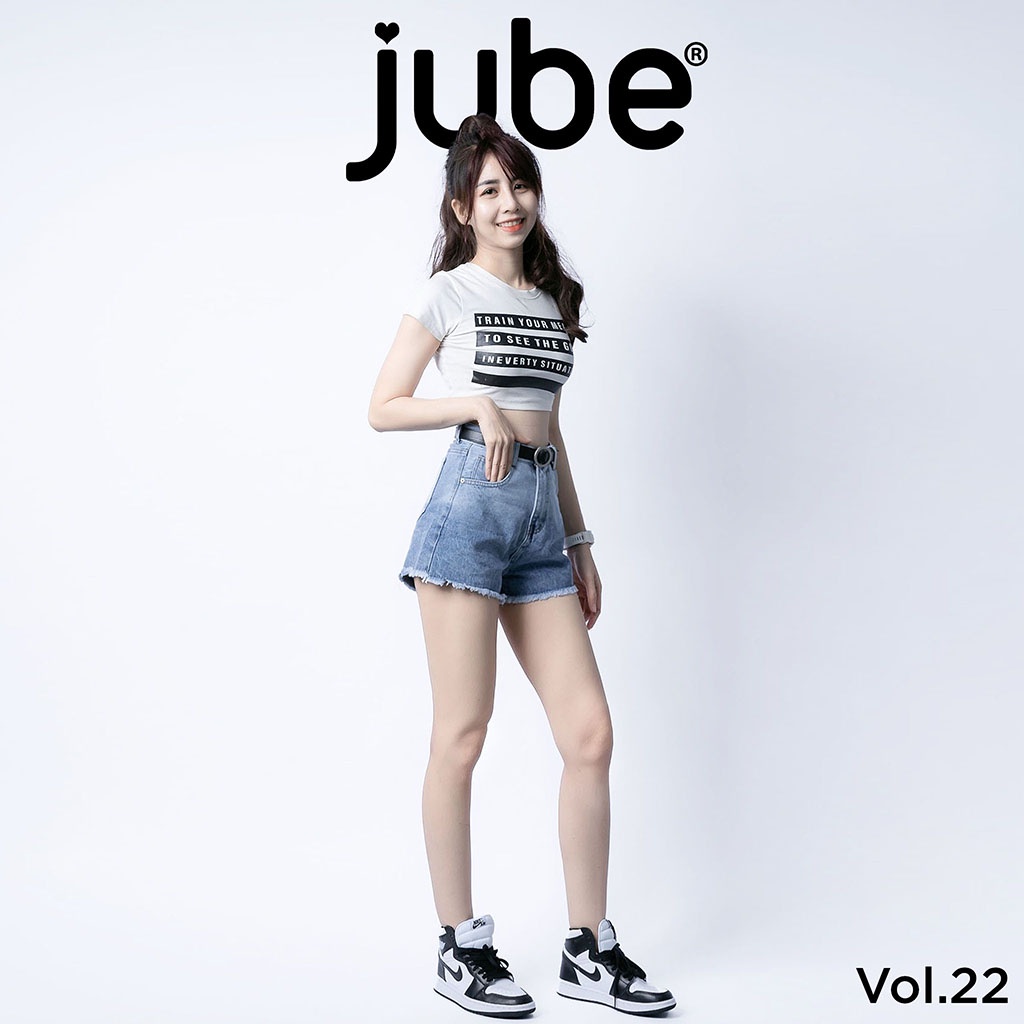 Quần Short Jean Nữ Lưng Cao Ombre JUBE Vol.22, Quần Đùi Bò Trơn Loang Màu Tua Lai Jean Cotton Không Giãn. BST Jube Ombre