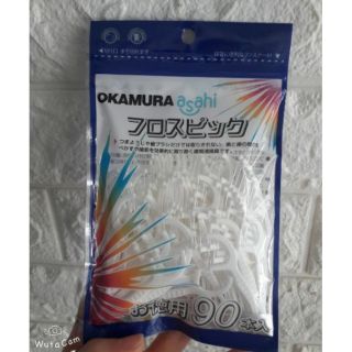 1 gói chỉ nha khoa có cán okamura 90 cây