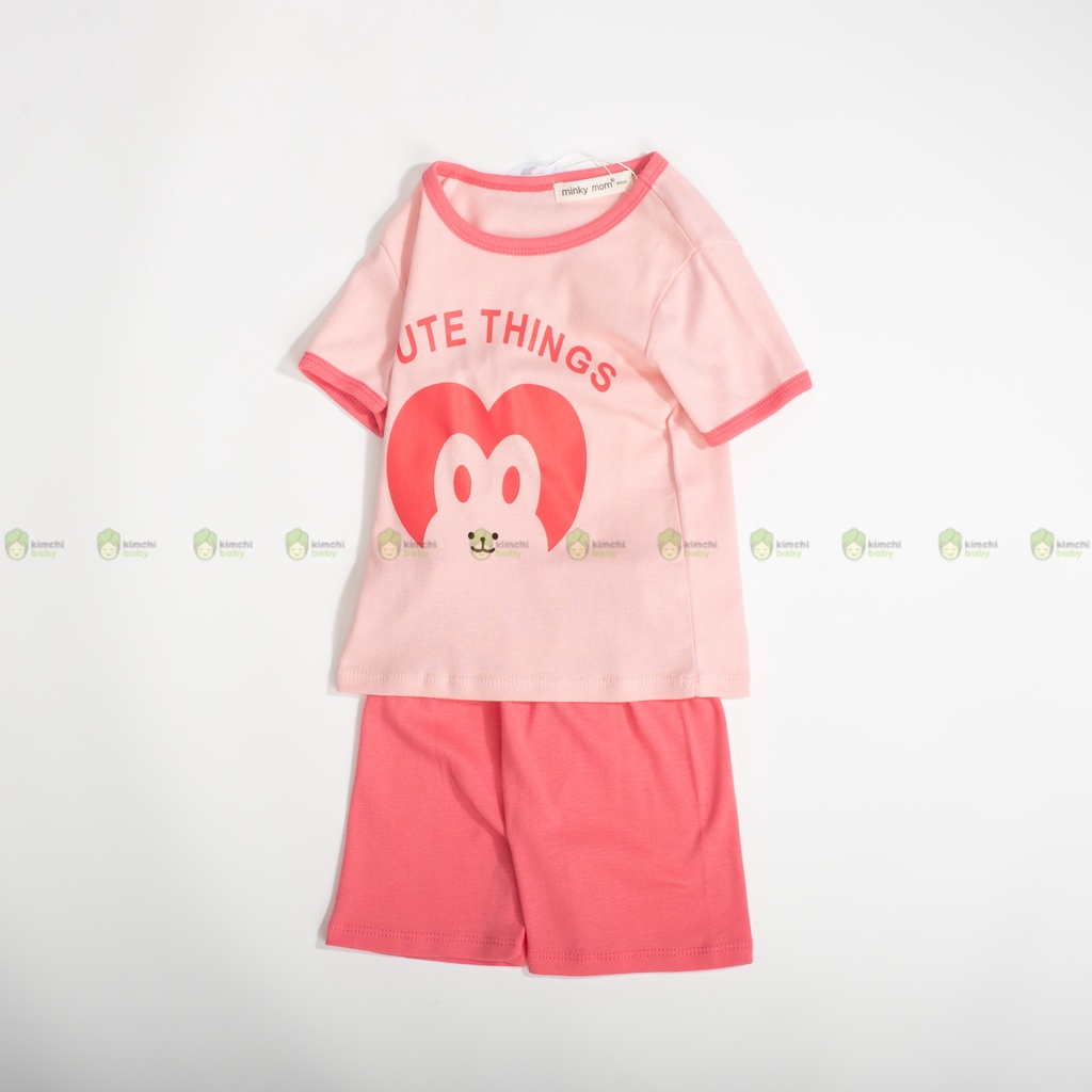 Đồ Bộ Bé Gái, Bé Trai Minky Mom Vải Cotton Bozip Cute Griff, Bộ Quần Áo Trẻ Em Mặc Nhà MKM2216