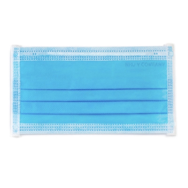 1 cái khẩu trang y tế 4 lớp màu xanh / xám