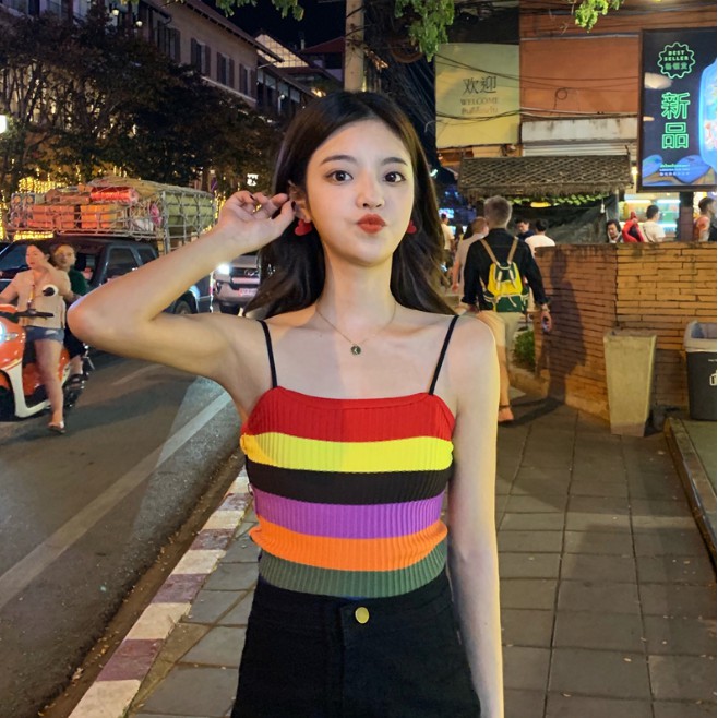 Áo Vest Sọc Nhiều Màu