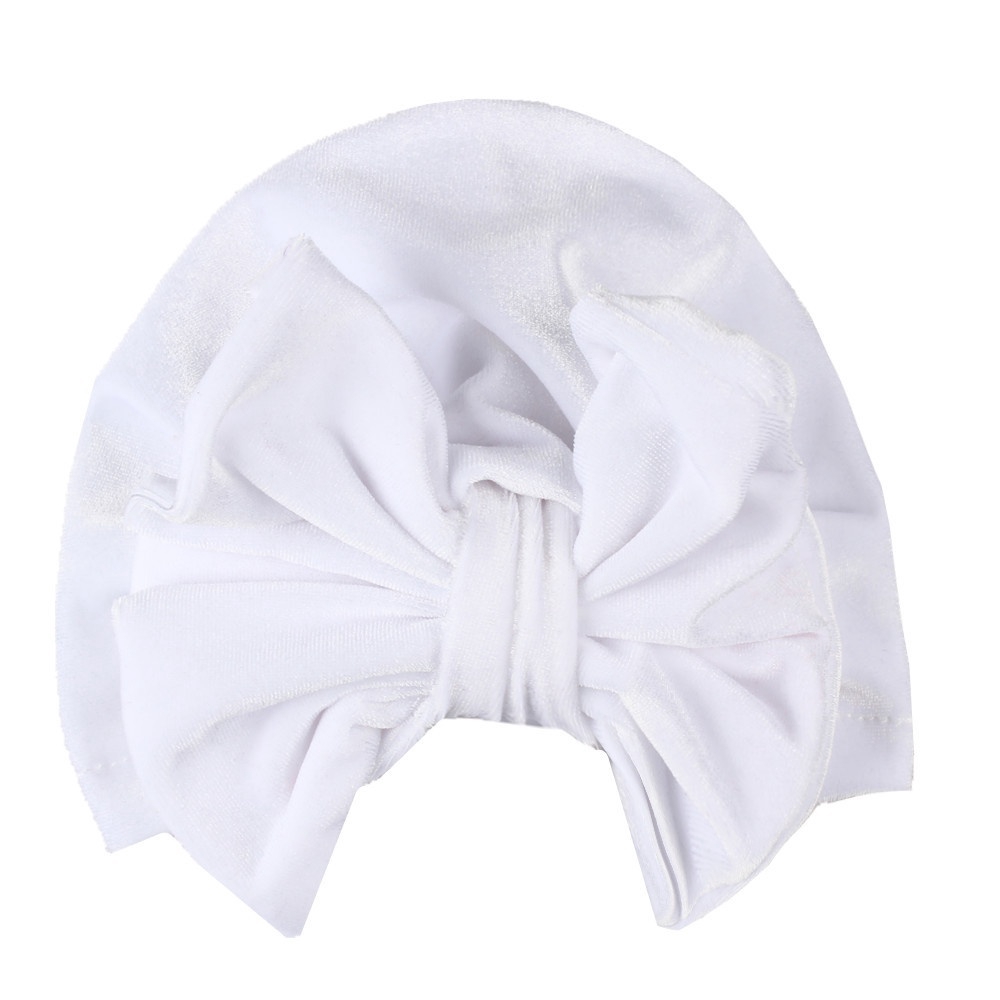 Nón trùm đầu gắn nơ dễ thương cho bé sơ sinh