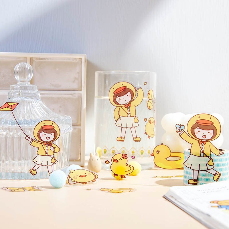 Set 30 Miếng Dán Hình Cô Gái Nhiều Màu Sắc Chống Thấm Nước Siêu Bền