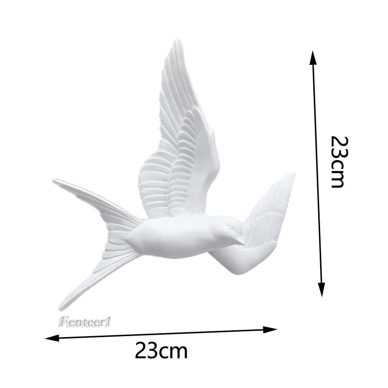 [Fenteer1] Hình Chim Én Bằng Nhựa Resin Trang Trí Tường Phòng Khách / Sân Vườn Phong Cách Bắc