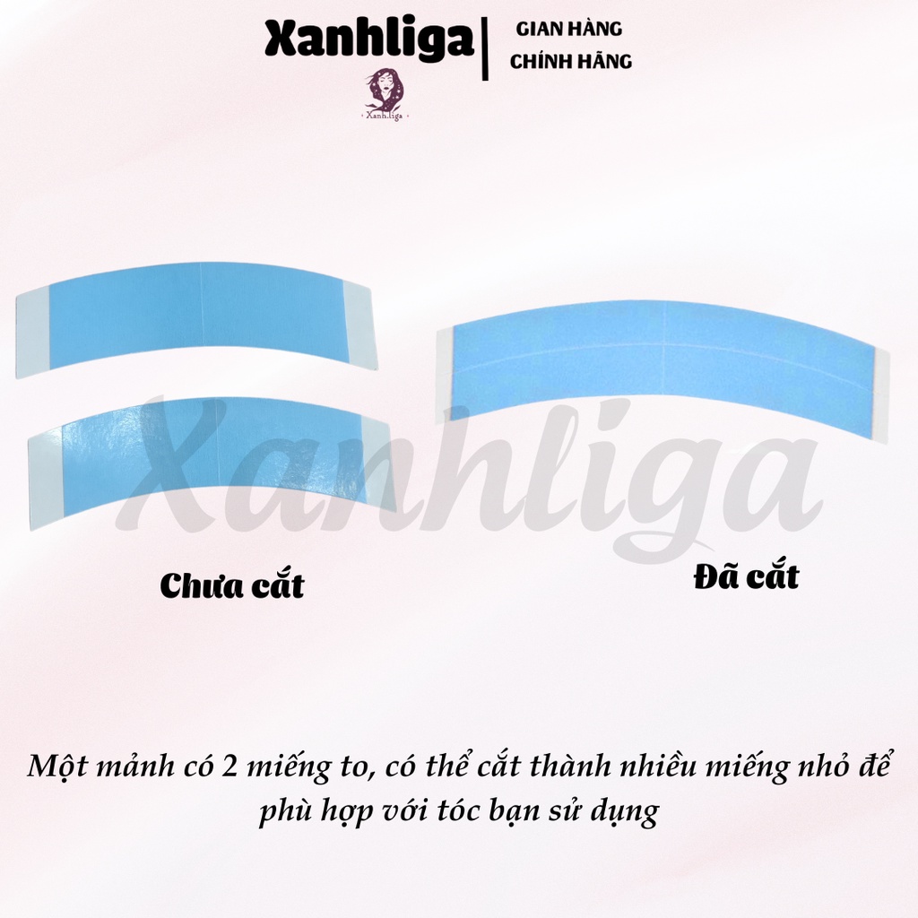 Băng Keo Dán Tóc Giả Nối Dài Màu Xanh Dương Chống Thấm Nước- Xanhliga