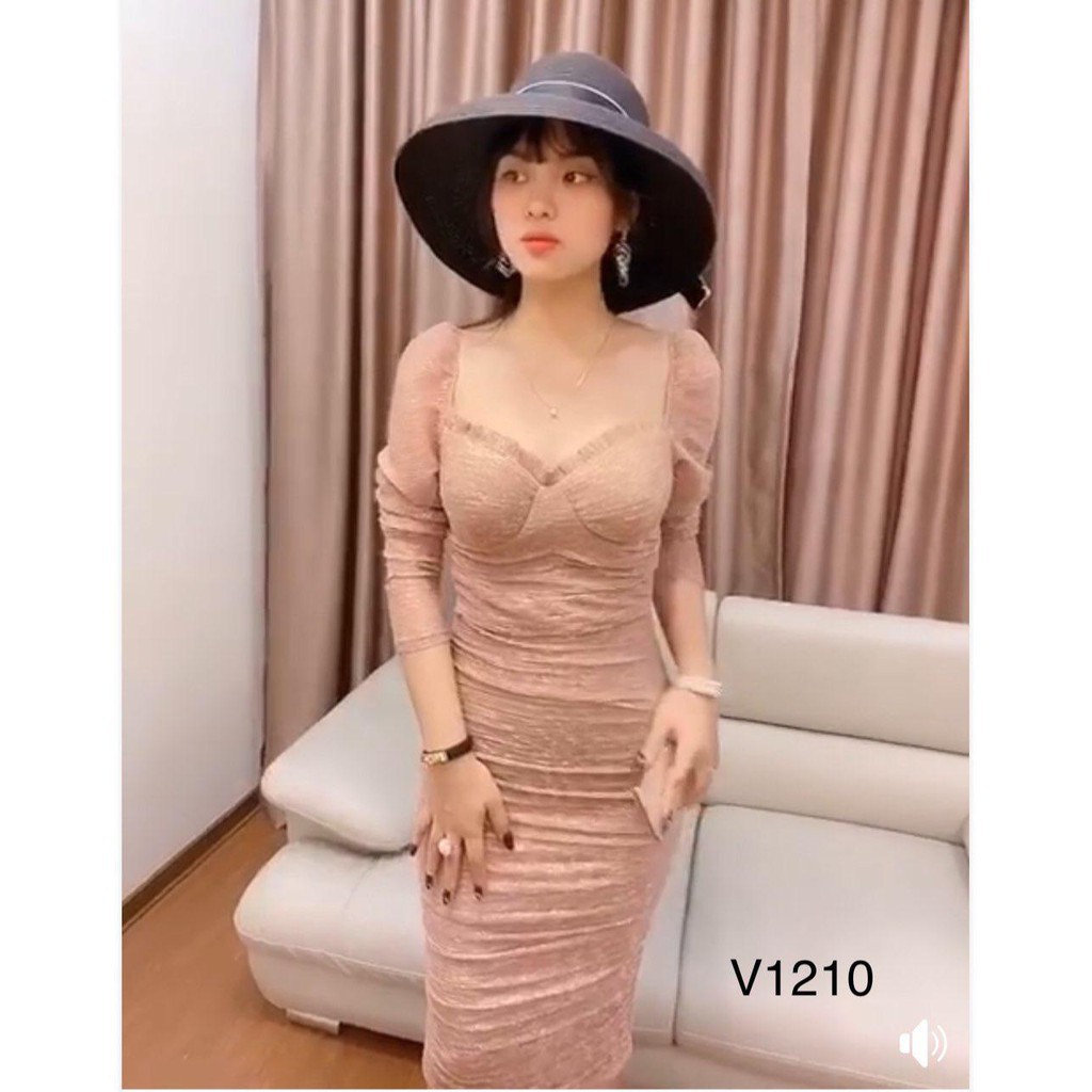 [ xả kho ] MiD Đầm dáng ôm mẫu thu mới quyến rũ V1210 Mie Design kèm ảnh thật