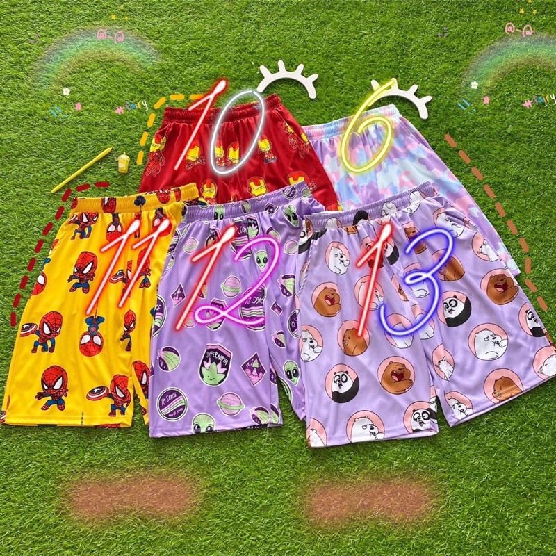 Quần Short Cartoon Hoạt Hình Ảnh Thật