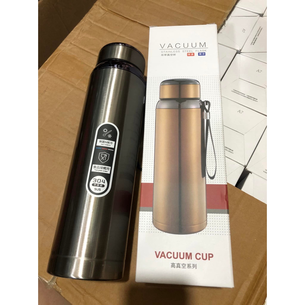 Bình nước giữ nhiệt KIM CƯƠNG inox loại 800ml có phễu lọc tiện lợi (304)