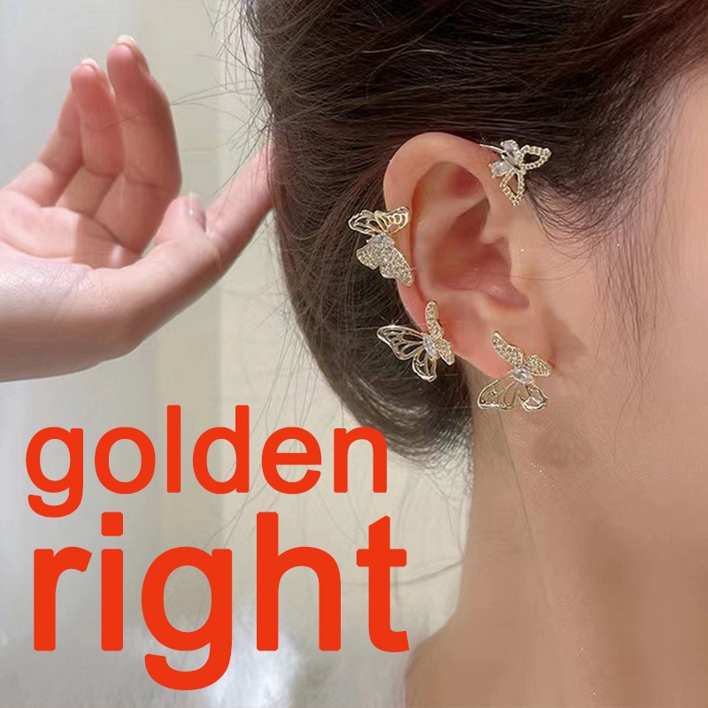 Gmai 1 Khuyên Vành Tai Hình Bướm Đính Đá Thời Trang