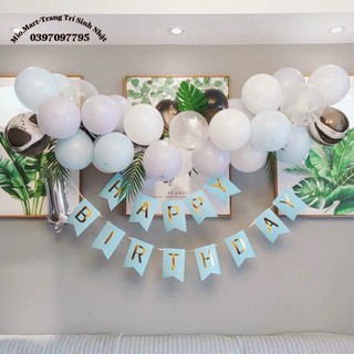 Combo trang trí sinh nhật đầy đủ phụ kiện như hình,tặng kèm bơm bóng, băng keo cv50