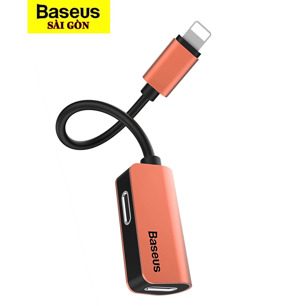 Jack Chuyển IP Có Mic Baseus L37 Vừa Sạc Vừa Nghe Chia Thành 2 Cổng Light-ning Dễ Dàng Sử Dụng. Bảo Hành 12 Tháng