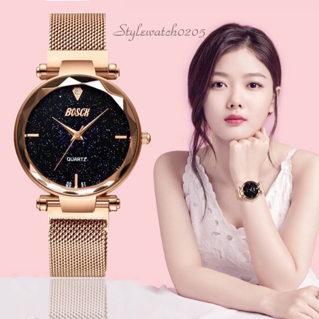 Đồng hồ nữ Bosck chính hãng dây nam châm mặt sao đêm sang trọng | BigBuy360 - bigbuy360.vn