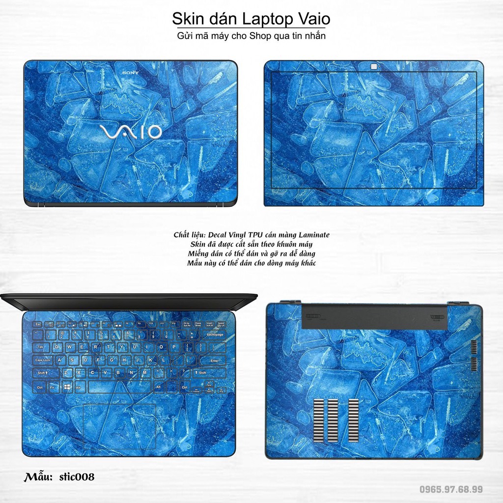 Skin dán Laptop Sony Vaio in hình Hoa văn sticker nhiều mẫu 2 (inbox mã máy cho Shop)