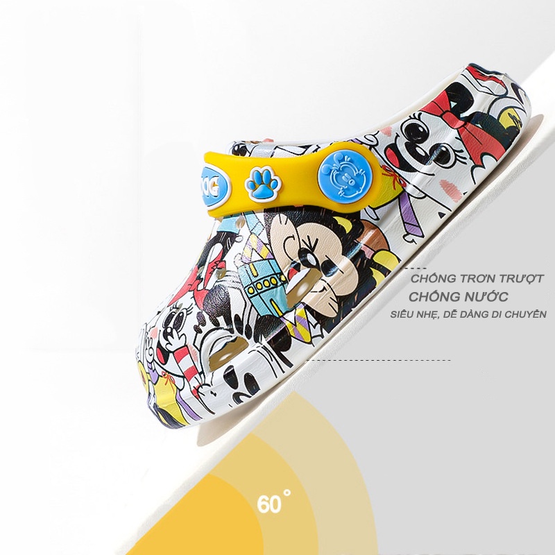 Dép trẻ em Bobdog mickey, sục cross cho bé trai bé gái siêu nhẹ chống trơn trượt B-2