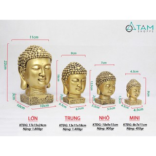 [THIẾT KẾ TINH XẢO] Đầu tượng phật tổ Decor SIZE TRUNG VÀ LỚN