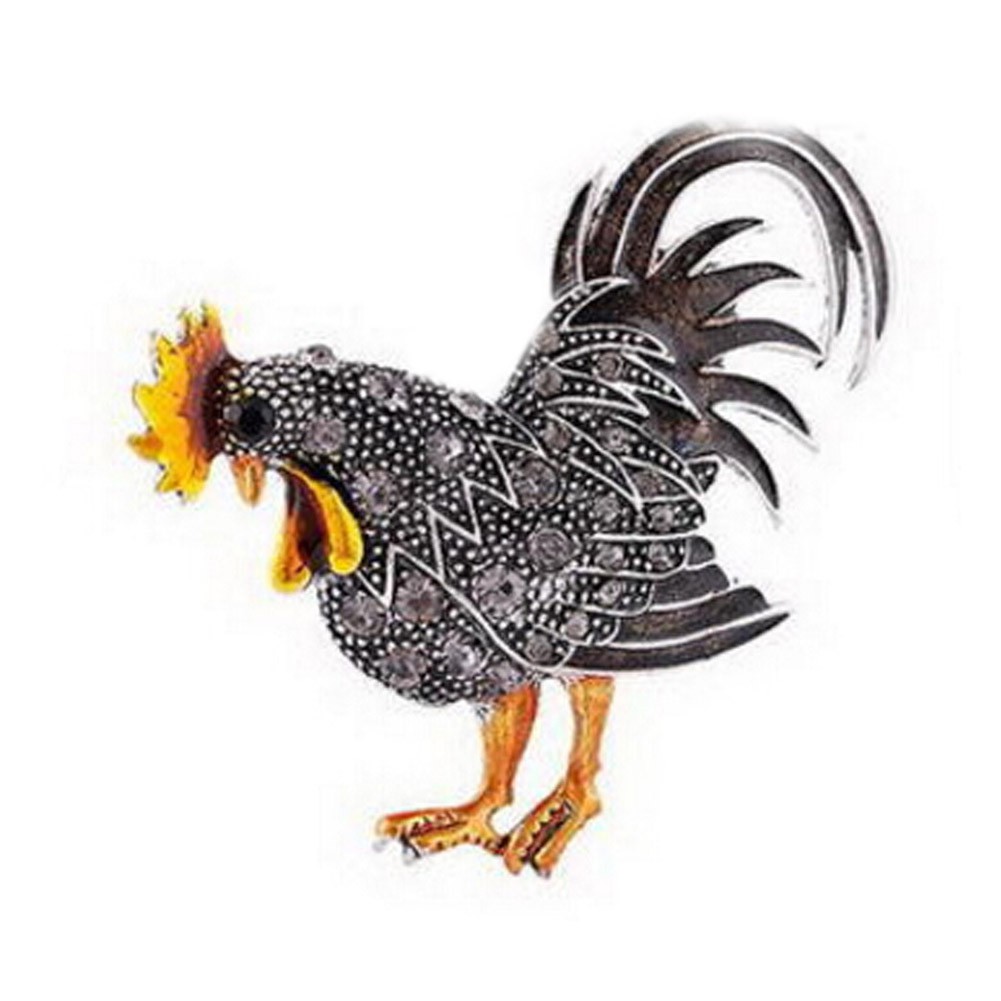 Cài Áo Hình Gà Trống Đính Đá Pha Lê Thời Trang