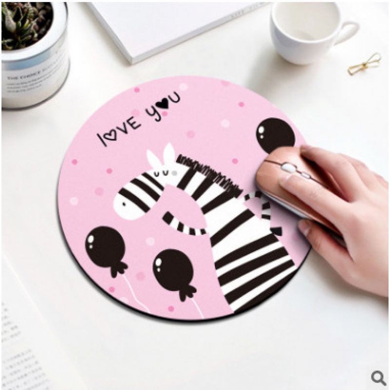 Miếng lót chuột GUUGEI hình tròn họa tiết hoạt hình dễ thương 20cm