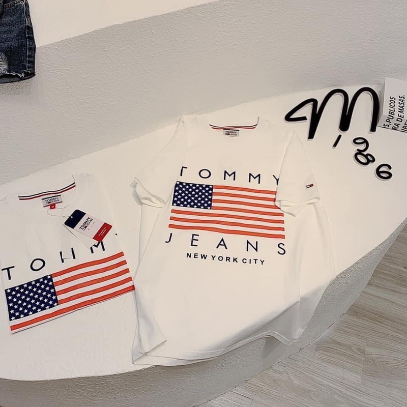 Áo Phông Tomy Cờ Mỹ 😘 Áo Tommy Cổ Tròn | BigBuy360 - bigbuy360.vn