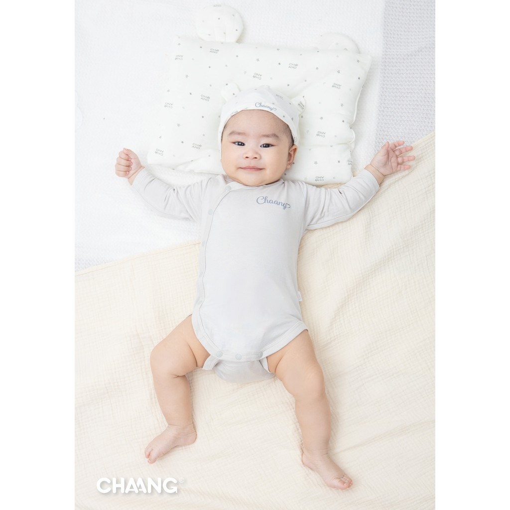 [CHÍNH HÃNG] Set body dài tay sơ sinh cúc chéo họa tiết dễ thương Chaang