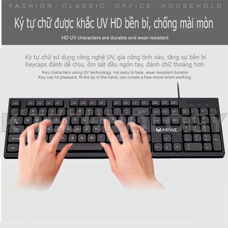 Bàn Phím MIXIE - X7, X7s: Đẹp, Bấm Êm, Không Tiếng Kêu, Bàn Phím Mixie X7S Có Dây, Độ Bền Cao. Bảo Hành 12 Tháng