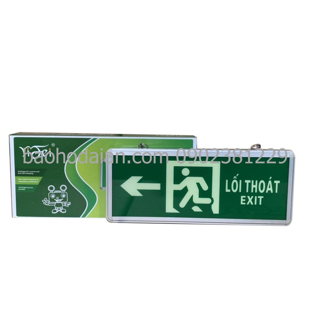 Biển dạ quang thoát hiểm 1 mặt EXIT chỉ trái YF1017