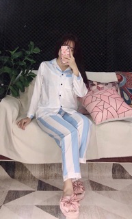 ĐỒ BỘ PIJAMA PHỐI PHI LỤA CAO CẤP
