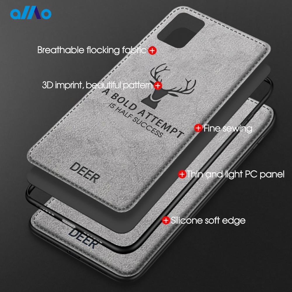 Ốp Điện Thoại Bề Mặt Vải In Hình Hươu Chống Sốc Cho Vivo Y33S Y21S Y21