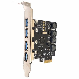Card chuyển đổi PCIe x1 ra 4 cổng USB3.0 HB18