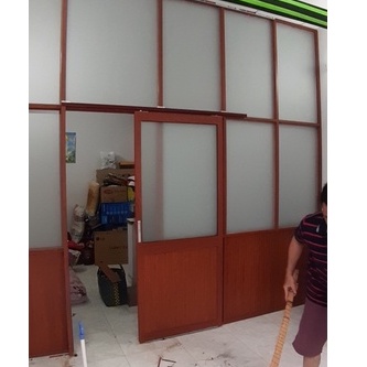Vách ngăn phòng nhôm kính nguyên bộ 8M