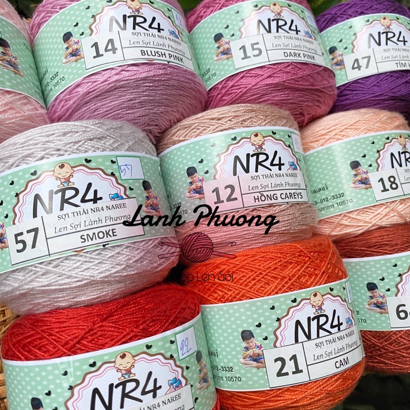 Sợi Thái NR4, Sợi Thái Mềm Xốp Nhẹ Đan Móc Mùa Hè