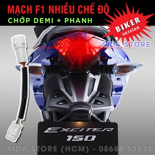  Ex150 - Bộ mạch sẵn giắc zin tạo chớp stop F1 1-7 chế độ cho Yahama Exciter 150, NVX
