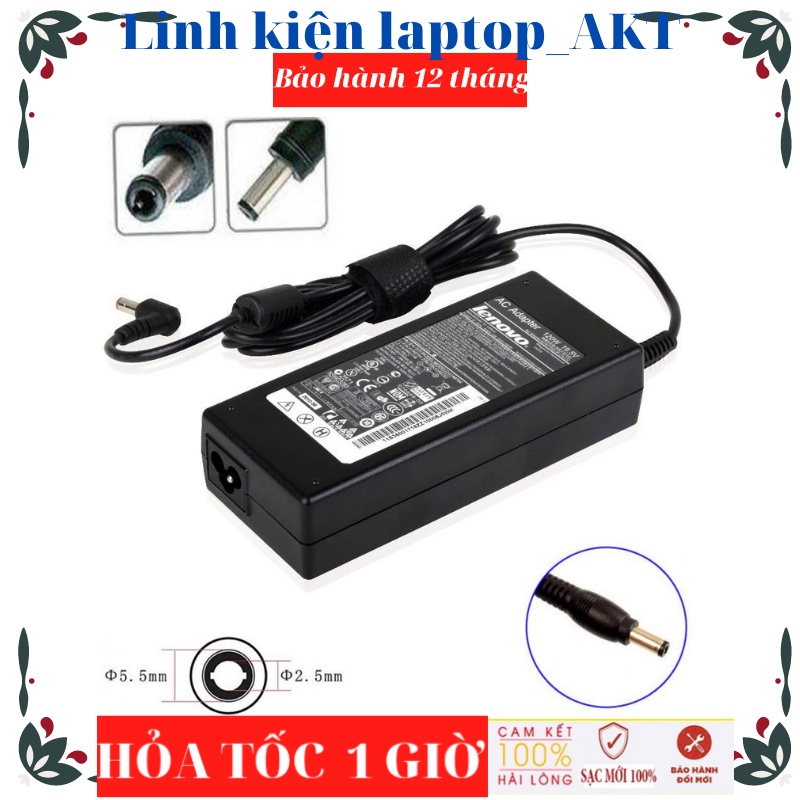Sạc Lenovo 19V-3.42A-65w-ZIN chân  Lenovo U410 G460 G470 G480 G450 G550E IDEAPAD S10E G530 G550 G555 G560
