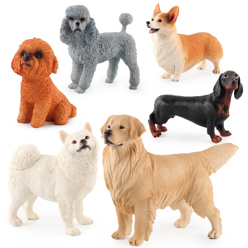 ♚Bán buôn tại nhà máy♚Bộ mô hình con chó mô phỏng rắn Dachshund Golden Retriever Cocker Spaniel Great Dane Đồ chơi hình tĩnh Đồ chơi nhà vui chơi cho trẻ em → Vận chuyển nhanh ←