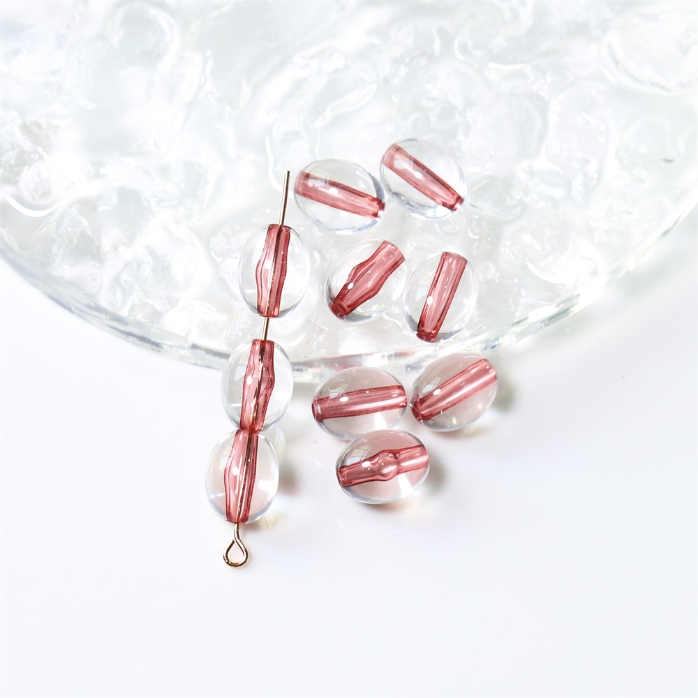 Hạt Xâu Làm Trang Sức Hình Oval Trong Suốt 30 Cái 12 * 9mm