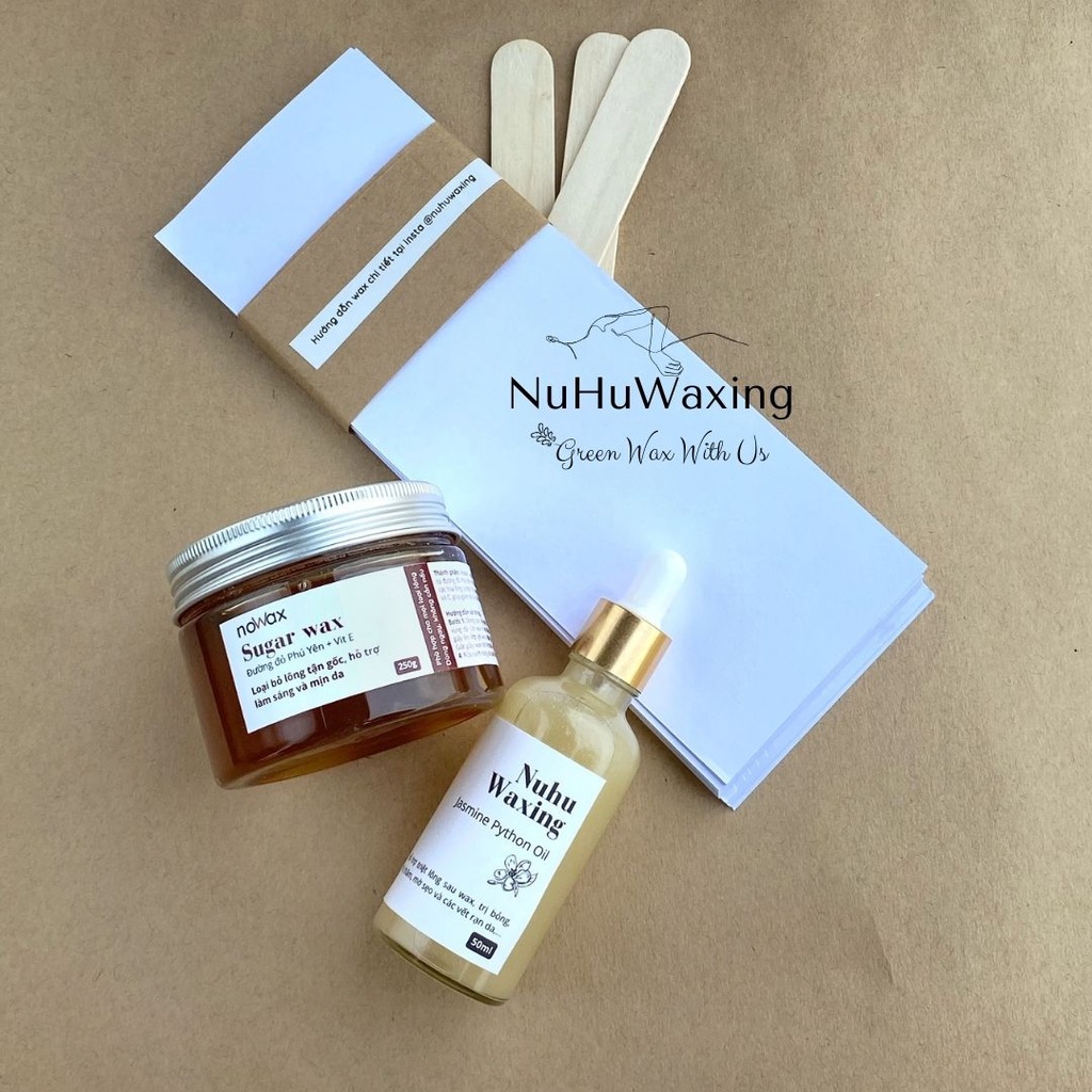 Set triệt lông tại nhà Wax lạnh Nowax + mỡ trăn Nuhuwaxing, triệt sạch mọi loại lông