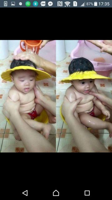 Mũ Tắm Chắn Nước Bịt Tai, Mũ Gội Đầu Cho Bé