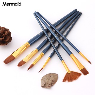 Set 7 Cọ Vẽ Tranh Sơn Dầu Cán Gỗ