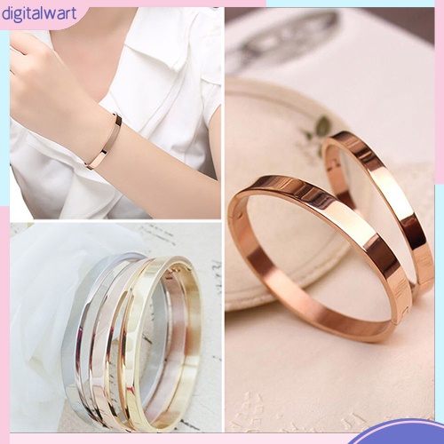 Vòng đeo tay bằng thép titan kiểu dáng đơn giản hợp thời trang dành cho cả nam và nữ