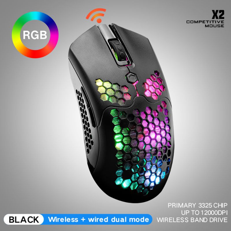 Chuột Gaming Kok New X2 12000dpi, 7 Nút Bấm, Led Rgb