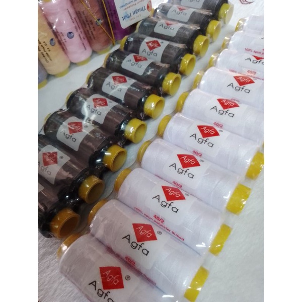 Cuộn chỉ agfa bán lẻ mềm mịn sợi chắc bền may đồ có nhiều màu