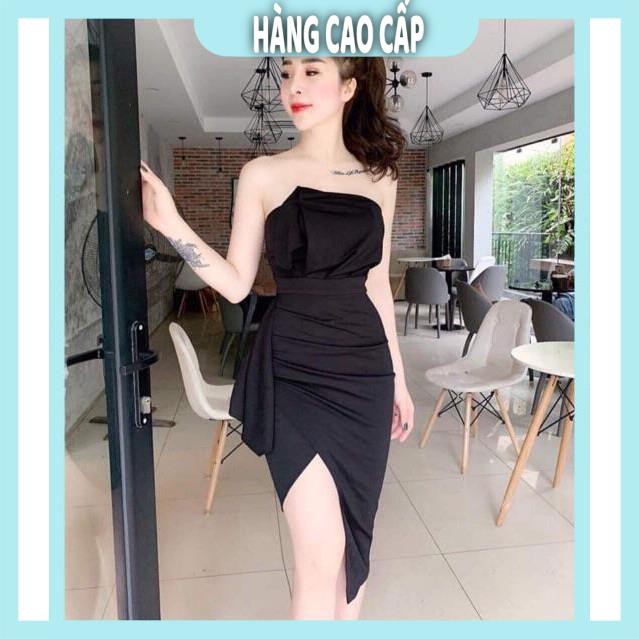 Đầm Nữ - Đầm cúp ngực xẻ tà nhúng bèo kèm mút (HÀNG SIÊU ĐẸP) | BigBuy360 - bigbuy360.vn