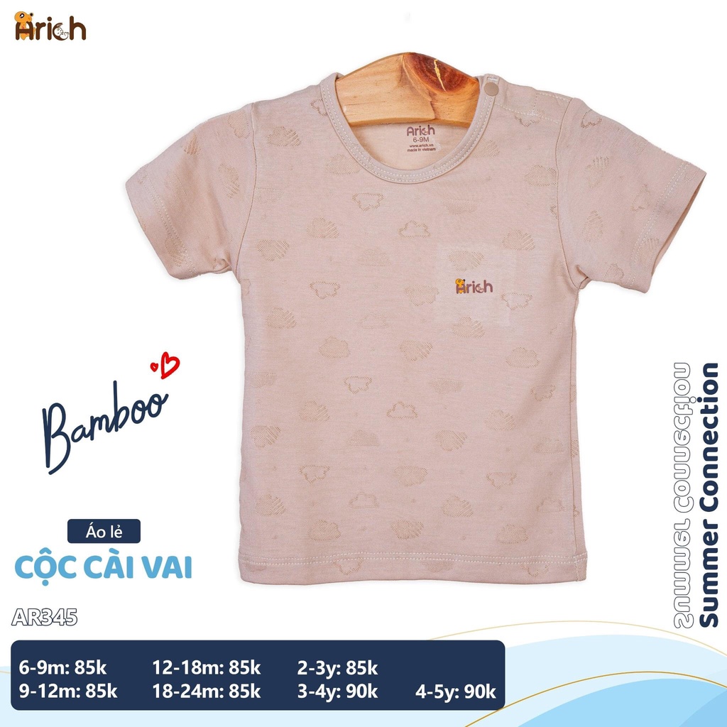 Áo cộc tay Arich siêu mềm, siêu mát dành cho con mỗi ngày