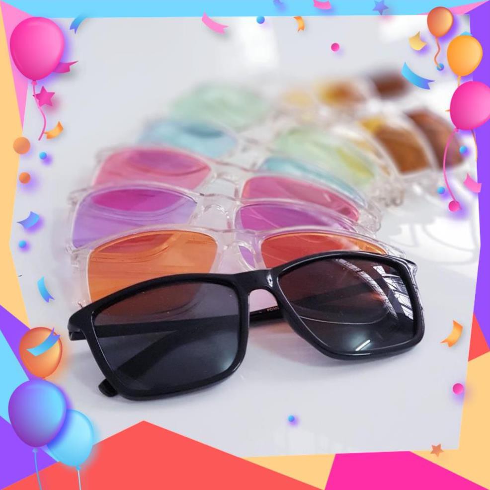 Mắt kính mát V tây ulzzang hot trend nhiều màu💖FREESHIP💖gọng kính nhựa nam nữ cao cấp AH130