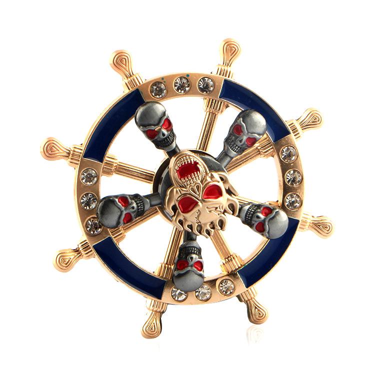 Con quay đồ chơi Fidget Spinner EDC 2 với hình đầu lâu