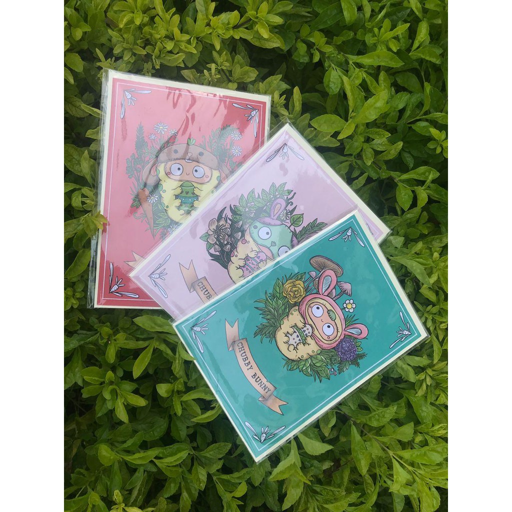 POSTCARD BỘ CHUBBY BUNNY TỪ TIDUWORKSHOP
