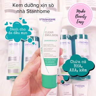 Kem dưỡng ẩm, se khít chân lông cho da dầu mụn Stanhome Family Expert clear emulsion 40ml