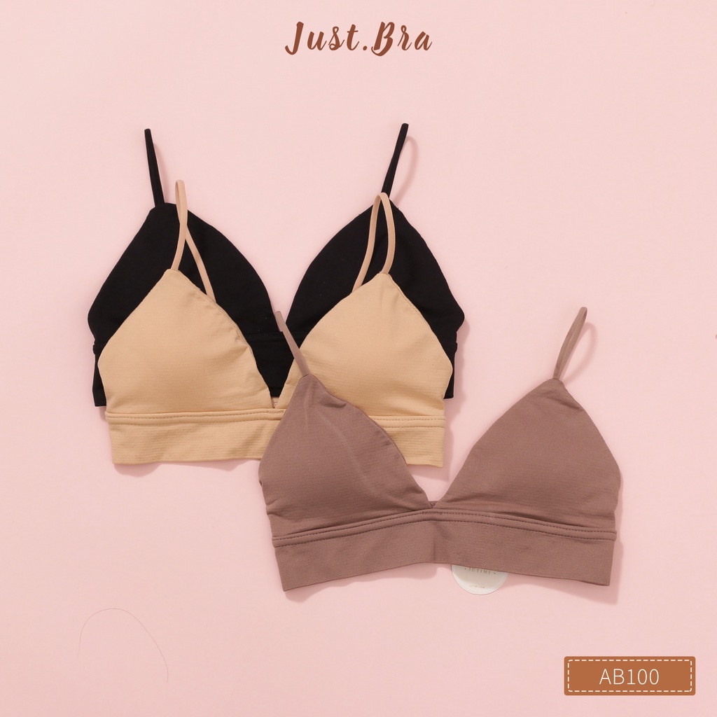 Áo ngực tam giác Basic Just Bra cotton mềm AB100